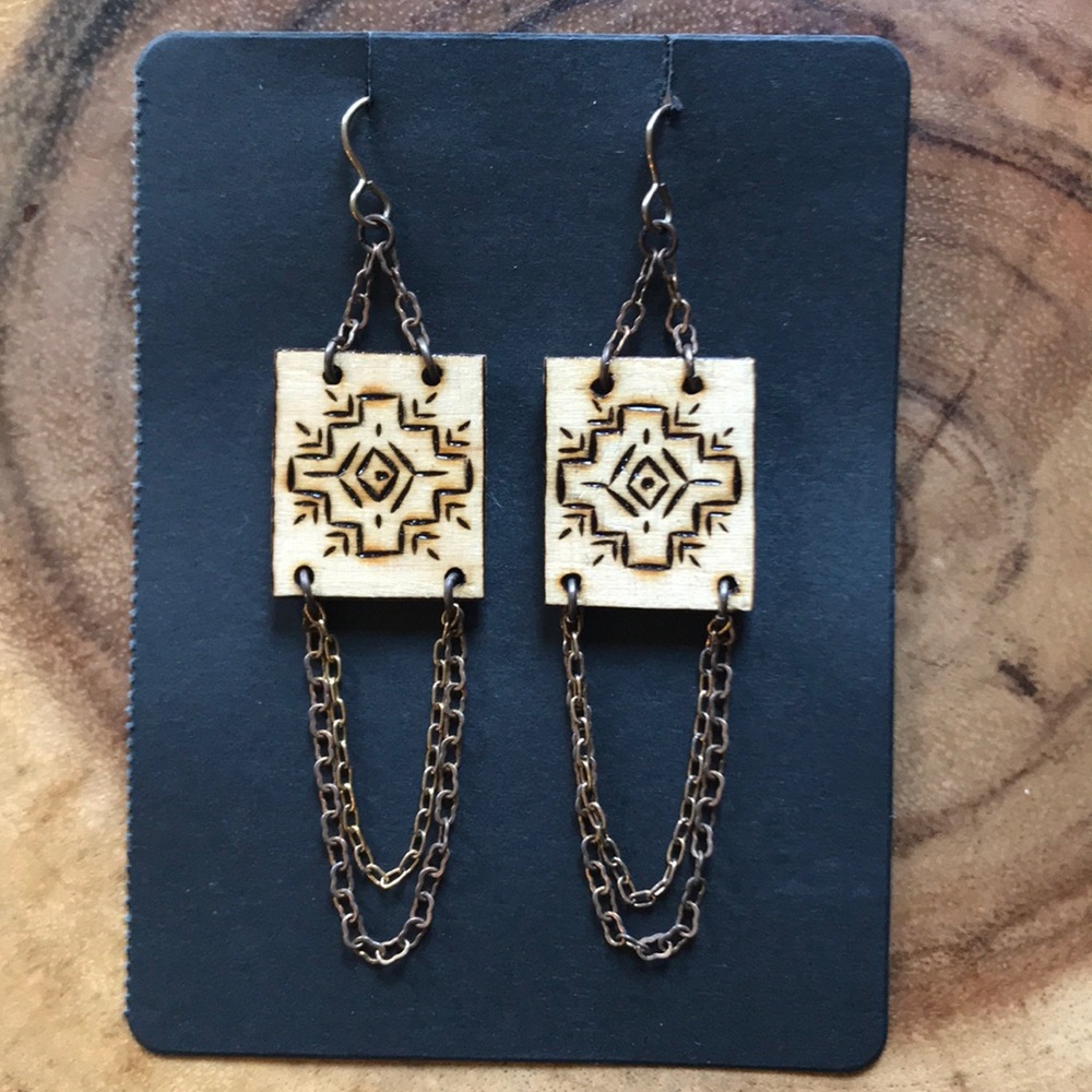 Wood earrings